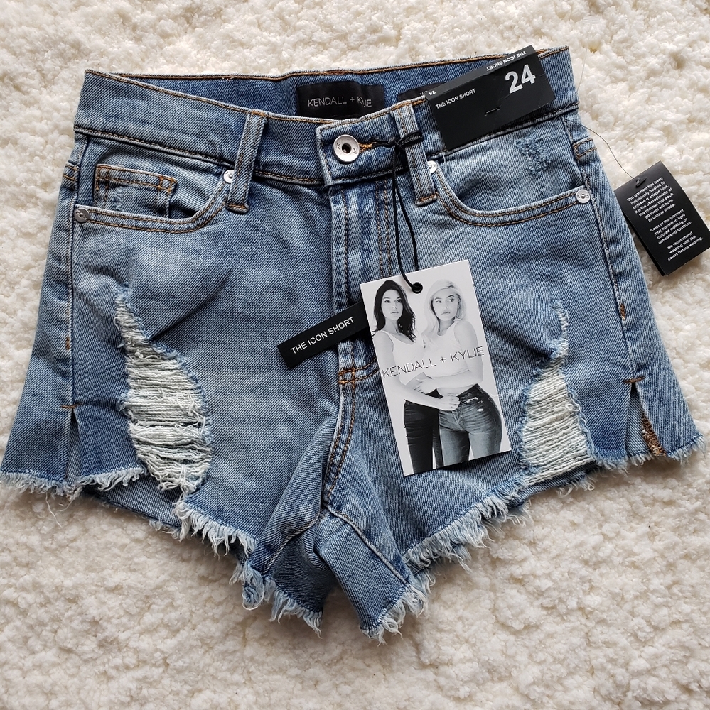 Kendall & Kylie Blue Jean Shorts